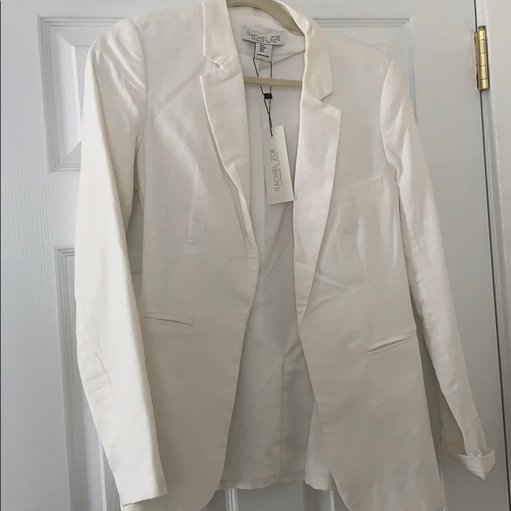 Rachael Zoe White linen blazer NWT
